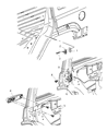 Jeep Commander Door Lock Actuator Diagram - 55396533AC