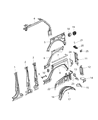 Jeep Wrangler Wheelhouse Diagram - 68270817AC