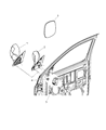 2008 Dodge Ram 3500 Car Mirror Diagram - 55077925AD
