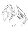 Dodge Durango Door Hinge Diagram - 55257208AC