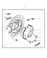 2007 Dodge Ram 3500 Parking Brake Shoe Diagram - 5179334AA