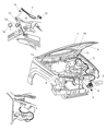 Jeep Grand Cherokee Hood Hinge Diagram - 55256196