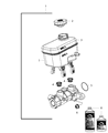 Jeep Wrangler Brake Master Cylinder Diagram - 68465216AA