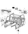 Jeep Wrangler Car Speakers Diagram - 68283471AC