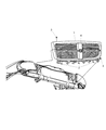 2008 Dodge Durango Grille Diagram - 55078015AD