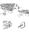 Jeep Commander A/C Idler Pulley Diagram - 68061368AA