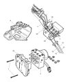 Chrysler Grand Voyager ABS Control Module Diagram - 5013865AA