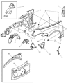 Chrysler PT Cruiser Fender Diagram - 5015486AE
