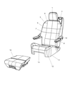 2010 Dodge Grand Caravan Armrest Diagram - 1HU621D5AA