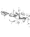 Jeep Center Console Base Diagram - 1PU221T9AB