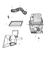 Dodge Journey Air Filter Box Diagram - 4891913AC