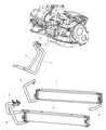 2004 Chrysler PT Cruiser Transmission Oil Cooler Hose Diagram - 5017412AA