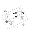 2013 Dodge Challenger Driveshaft Center Support Bearing Diagram - 68043376AA