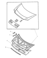 Chrysler Voyager Hood Hinge Diagram - 4716451AB