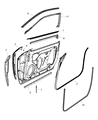 Dodge Challenger Window Run Diagram - 4575891AH