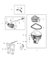 Dodge Challenger Air Intake Coupling Diagram - 5038837AD