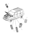 Jeep Compass Power Window Switch Diagram - 56046219AA
