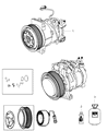 Jeep Compass A/C Compressor Diagram - 55111610AC