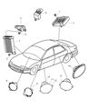 Dodge Intrepid Car Speakers Diagram - 5059120AC