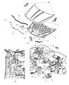 Dodge Journey Hood Latch Diagram - 4389642AB