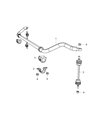 Dodge Viper Sway Bar Link Diagram - 68231477AA