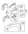 Dodge Stratus Fender Diagram - 5019069AB
