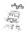 Jeep Compass Steering Column Cover Diagram - 1AV76XDVAD