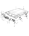 Chrysler Sun Visor Diagram - 5PJ80DX9AB
