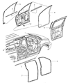 Dodge Window Run Diagram - 4894125AD