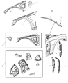 Dodge Fender Diagram - 4816165AF