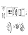 Dodge Challenger Brake Caliper Bracket Diagram - 68147953AA