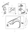 Chrysler Cirrus Fender Diagram - 4897085AA