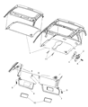 2002 Dodge Dakota Sun Visor Diagram - 5GE13TL2AE