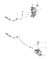 Ram C/V Automatic Transmission Shift Levers Diagram - 1UY77DX9AA