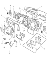 Jeep Cherokee Steering Column Cover Diagram - 55115525