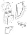 2001 Jeep Cherokee Door Seal Diagram - 55175952AC