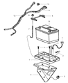 Dodge Ram Wagon Battery Tray Diagram - 55346961AE