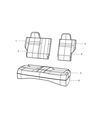 2009 Dodge Caliber Seat Cover Diagram - 1LY451DVAA