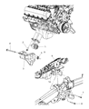 2004 Dodge Durango Engine Mount Diagram - 52855236AA