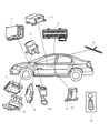 Dodge Neon Air Bag Control Module Diagram - 5084086AA