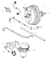 2010 Chrysler 300 Brake Booster Vacuum Hose Diagram - 4779605AA