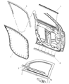 Dodge Caliber Window Run Diagram - 5074215AC