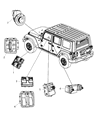 Jeep Wrangler Power Window Switch Diagram - 68057597AA