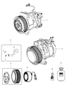Jeep Compass A/C Compressor Diagram - 55111296AC