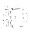 2002 Dodge Ram 1500 Sun Visor Diagram - XB06TL2AA