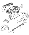 2007 Dodge Nitro Door Moldings Diagram - 1BS52TZZAB