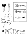 Dodge Dakota Car Key Diagram - 56021903AA