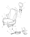 2008 Chrysler Pacifica Armrest Diagram - 1CP891J3AA