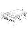 Chrysler 300 Sun Visor Diagram - 5PJ82ML2AC