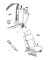 2010 Dodge Nitro Seat Belt Diagram - 1JQ331K7AA